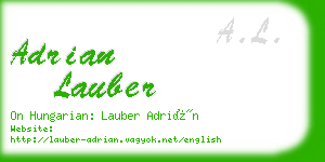 adrian lauber business card